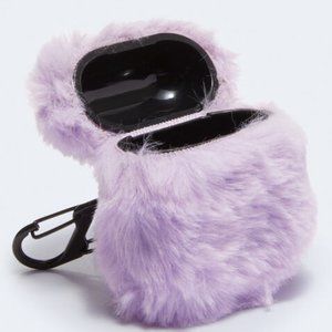Furry Earbuds Case Lilac Purple